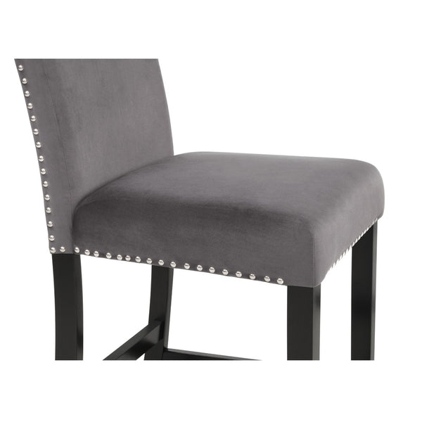 English Elm Cobre Parsons Velvet Upholstered Counter Stools with Nailhead Trim Set of 2 T2574P165096
