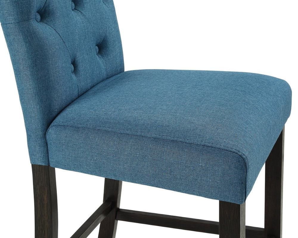 English Elm Leviton Tufted High Back Counter Stools Set of 2 Espresso Wood Legs Dining T2574P165114