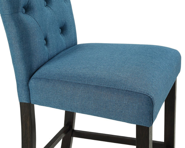English Elm Leviton Tufted High Back Counter Stools Set of 2 Espresso Wood Legs Dining T2574P165114
