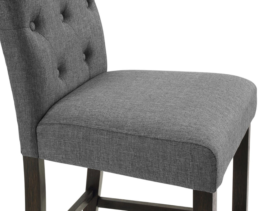 English Elm Leviton Button-tufted Counter Barstools Set of 2 Rubberwood Club Style Seating T2574P165118