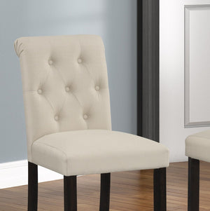 English Elm Leviton Button Tufted Upholstered Barstool Set Rubberwood Legs Kitchen Island Seating T2574P165119