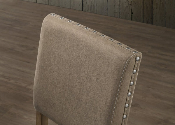 English Elm Birmingham Script Back Counter Stools Rustic Rubberwood Frame Nailhead Trim Set of 2 T2574P165120