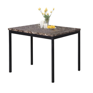English Elm Citico Square Bistro Counter Height Table with Faux Marble Top and Matte Black Frame T2574P165126
