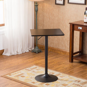 English Elm Belham Adjustable Round Metal Bar Table with Gas Lift Pedestal Base for Home Dining T2574P165135