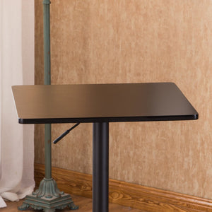 English Elm Belham Adjustable Round Metal Bar Table with Gas Lift Pedestal Base for Home Dining T2574P165135