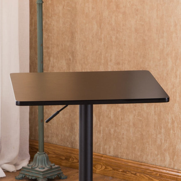 English Elm Belham Adjustable Round Metal Bar Table with Gas Lift Pedestal Base for Home Dining T2574P165135