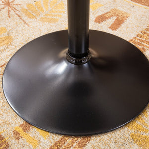 English Elm Belham Round Matte Black Metal Pedestal Bar Table for Industrial Modern Dining T2574P165136
