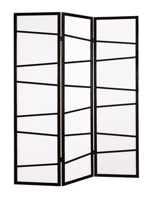 English Elm 3-panel Pine Frame Rice Paper Folding Screen for Minimalist Bedroom or Studio Space T2574P165143
