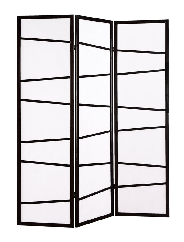English Elm 3-panel Pine Frame Rice Paper Folding Screen for Minimalist Bedroom or Studio Space T2574P165143