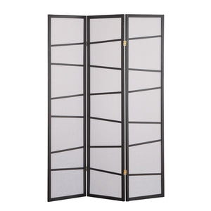 English Elm 3-panel Pine Frame Rice Paper Folding Screen for Minimalist Bedroom or Studio Space T2574P165143