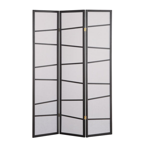 English Elm 3-panel Pine Frame Rice Paper Folding Screen for Minimalist Bedroom or Studio Space T2574P165143