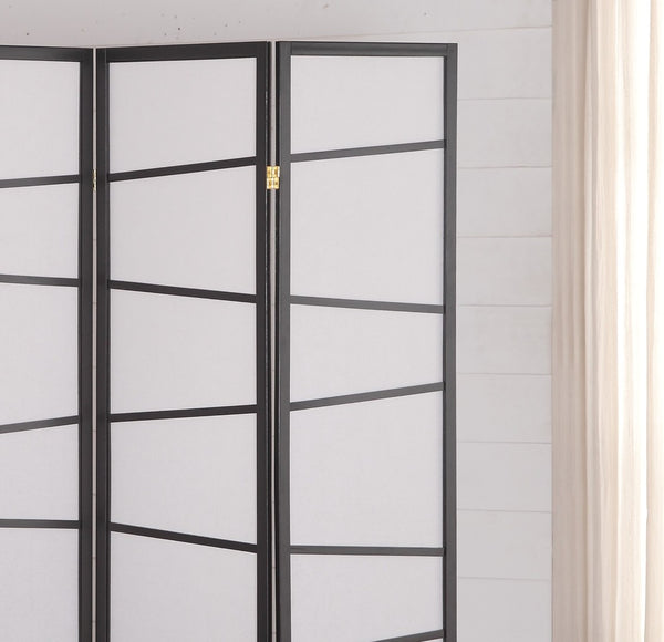 English Elm 3-panel Pine Frame Rice Paper Folding Screen for Minimalist Bedroom or Studio Space T2574P165143