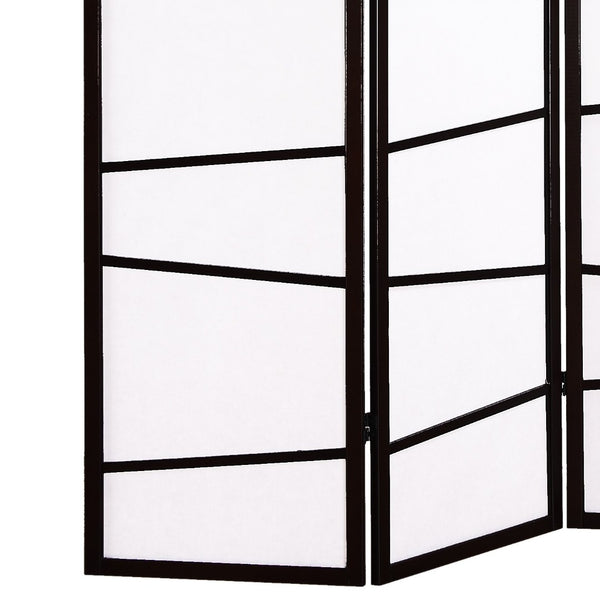 English Elm 3-panel Pine Frame Rice Paper Folding Screen for Minimalist Bedroom or Studio Space T2574P165143