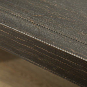 English Elm Lotusville Weathered Hardwood Rectangular Dining Table Seats Six with Integrated Footrest T2574P165162