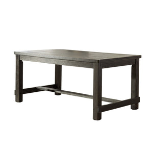 English Elm Lotusville Weathered Hardwood Rectangular Dining Table Seats Six with Integrated Footrest T2574P165162