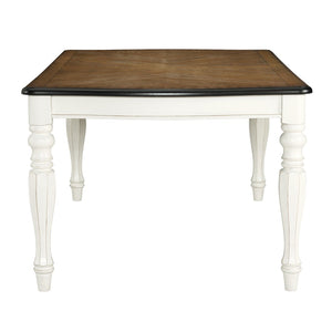 English Elm Belleza French Provincial Dining Table Seats Six with Distressed Two-tone Wood Finish T2574P165171