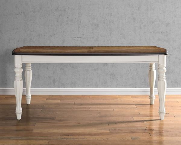 English Elm Belleza French Provincial Dining Table Seats Six with Distressed Two-tone Wood Finish T2574P165171