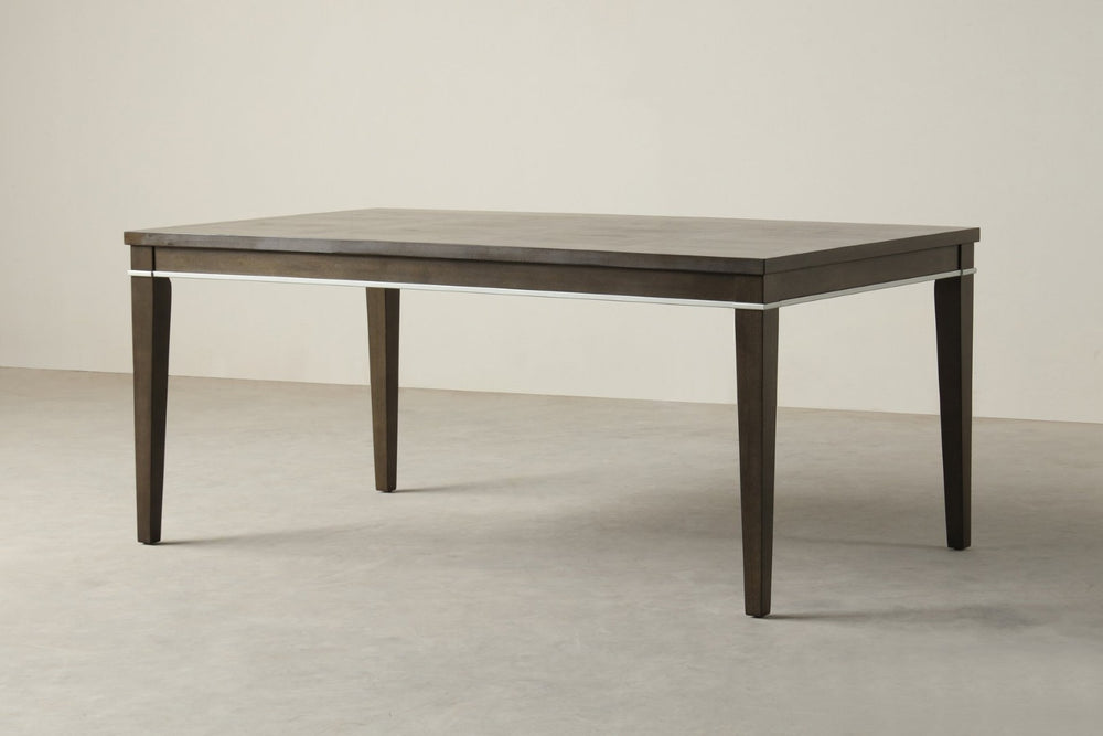 English Elm Aberll Rectangular Dining Table Seats Six Rubberwood Legs Birch Veneer Modern Gray T2574P165174