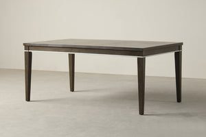 English Elm Aberll Rectangular Dining Table Seats Six Rubberwood Legs Birch Veneer Modern Gray T2574P165174