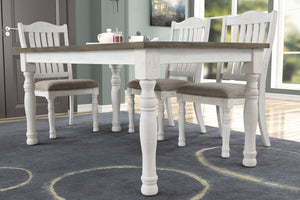 English Elm Ebret Farmhouse Rectangular Pine Veneer Dining Table with Turned Legs and White Base T2574P165176