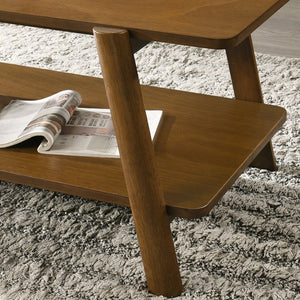 English Elm Metz Mid-century End Table with Open Shelf Walnut Veneer Top and Cylinder Legs T2574P184953