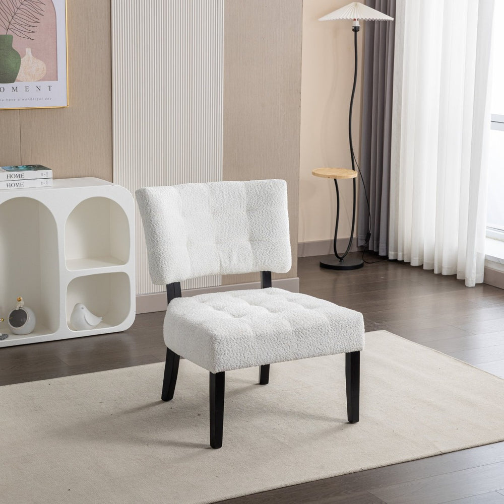 English Elm Movile Boucle Button Tufted Oversized Accent Chair Hardwood Frame Lounge Seating T2574P185198