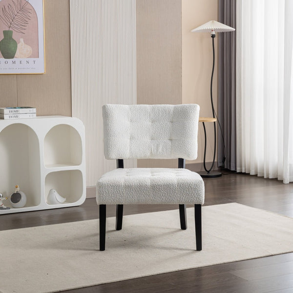 English Elm Movile Boucle Button Tufted Oversized Accent Chair Hardwood Frame Lounge Seating T2574P185198