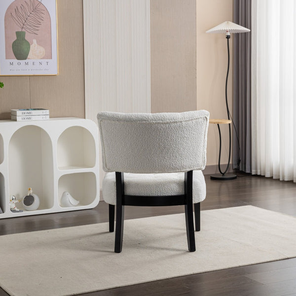 English Elm Movile Boucle Button Tufted Oversized Accent Chair Hardwood Frame Lounge Seating T2574P185198