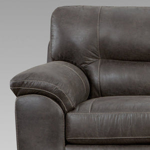 English Elm Tirana Button Tufted Faux Leather Accent Chair with Pillow Arms for Living Rooms T2574P195189