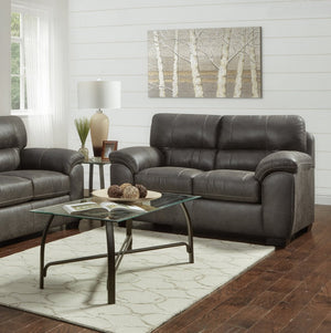 English Elm Tirana Pillow Top Tufted Loveseat with Faux Leather Upholstery for Modern Living T2574P195190