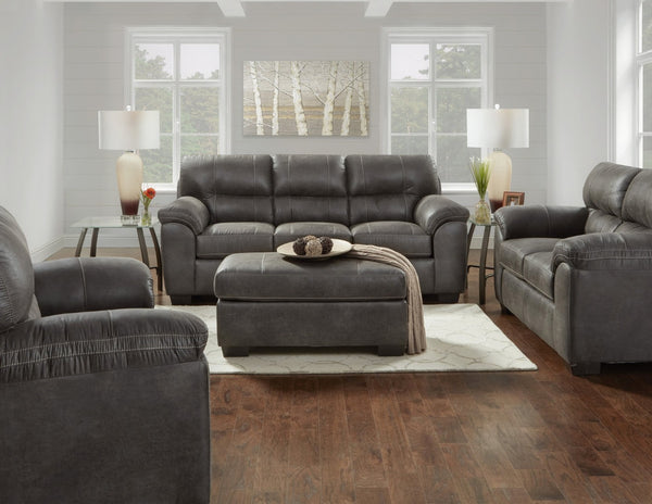 English Elm Tirana Pillow Top Tufted Loveseat with Faux Leather Upholstery for Modern Living T2574P195190