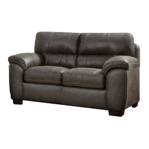 English Elm Tirana Pillow Top Tufted Loveseat with Faux Leather Upholstery for Modern Living T2574P195190