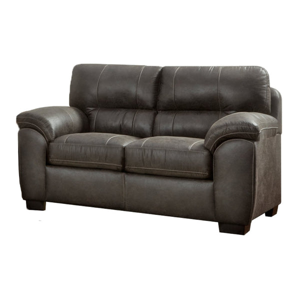 English Elm Tirana Pillow Top Tufted Loveseat with Faux Leather Upholstery for Modern Living T2574P195190