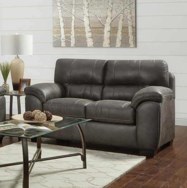 English Elm Tirana Four Piece Faux Leather Living Room Set with Plush Pillow Top Arms T2574P195191
