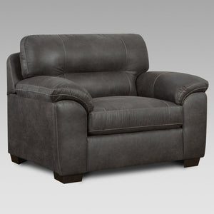 English Elm Tirana Four Piece Faux Leather Living Room Set with Plush Pillow Top Arms T2574P195191