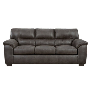 English Elm Tirana Pillow Top Arm Sofa Faux Leather Look Polyester Living Room Seating T2574P195192