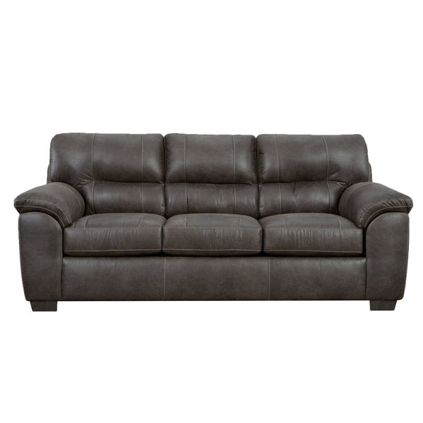 English Elm Tirana Pillow Top Arm Sofa Faux Leather Look Polyester Living Room Seating T2574P195192