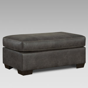 English Elm Titirana Tufted Sectional Sofa Set with Ottoman Faux Leather Living Room Seating T2574P195194