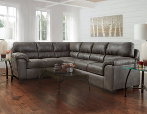 English Elm Tirana Pillow Top Sectional Sofa Faux Leather Contrast Stitch Home Theater Seating T2574P195195
