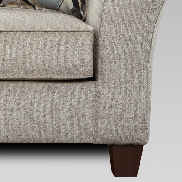 English Elm Camero Pillow Back Sofa and Loveseat Set Textured Fabric Seating for Living Room Gray T2574P195445