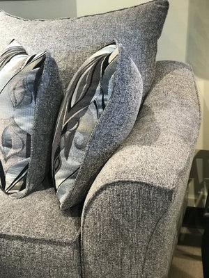 English Elm Camero Pillow Back Sofa and Loveseat Set Textured Fabric Seating for Living Room Gray T2574P195445