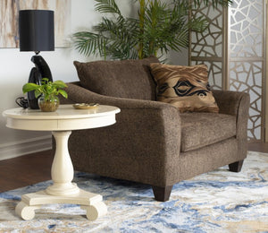 English Elm Camero Overstuffed Fabric Accent Chair and Ottoman Set for Casual Living Rooms T2574P195447