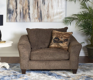 English Elm Camero Overstuffed Fabric Accent Chair and Ottoman Set for Casual Living Rooms T2574P195447