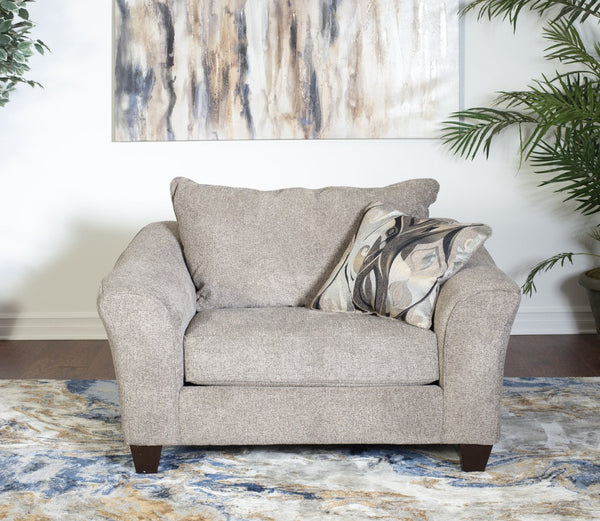English Elm Camero Textured Fabric Accent Chair and Ottoman Set with Welted Trim for Living Rooms T2574P195448