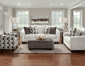 English Elm Camero Pillow Back Accent Armchair Textured Silver Fabric with Espresso Block Legs Multicolor T2574P195450