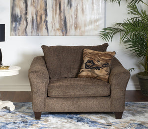 English Elm Camero Pillowback Accent Chair Textured Fabric Upholstery with Welted Trim for Living Rooms T2574P195451