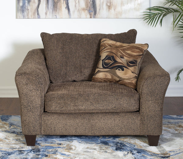 English Elm Camero Pillowback Accent Chair Textured Fabric Upholstery with Welted Trim for Living Rooms T2574P195451