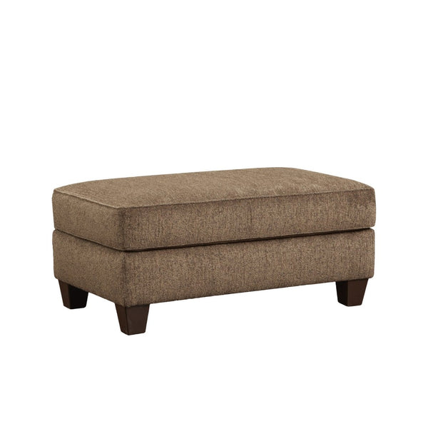 English Elm Camero Upholstered Cocktail Ottoman Warm Brown Fabric with Espresso Wood Legs T2574P195799