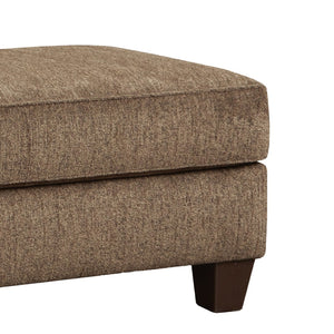 English Elm Camero Upholstered Cocktail Ottoman Warm Brown Fabric with Espresso Wood Legs T2574P195799