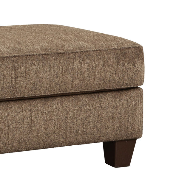 English Elm Camero Upholstered Cocktail Ottoman Warm Brown Fabric with Espresso Wood Legs T2574P195799